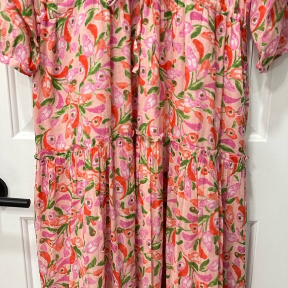 Banjanan Bazaar Organic Cotton Maxi Dress in Mini Bloom Rose - Picture 9 of 16